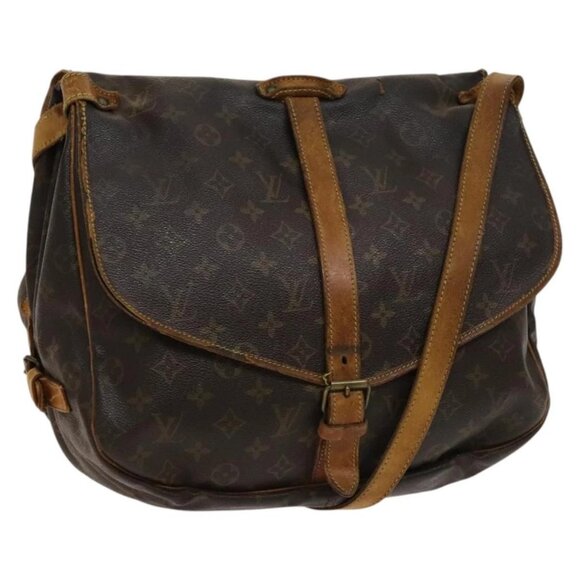 LOUIS VUITTON Monogram Saumur 35 Shoulder Bag M42254 LV Auth ac3749 - Picture 1 of 16